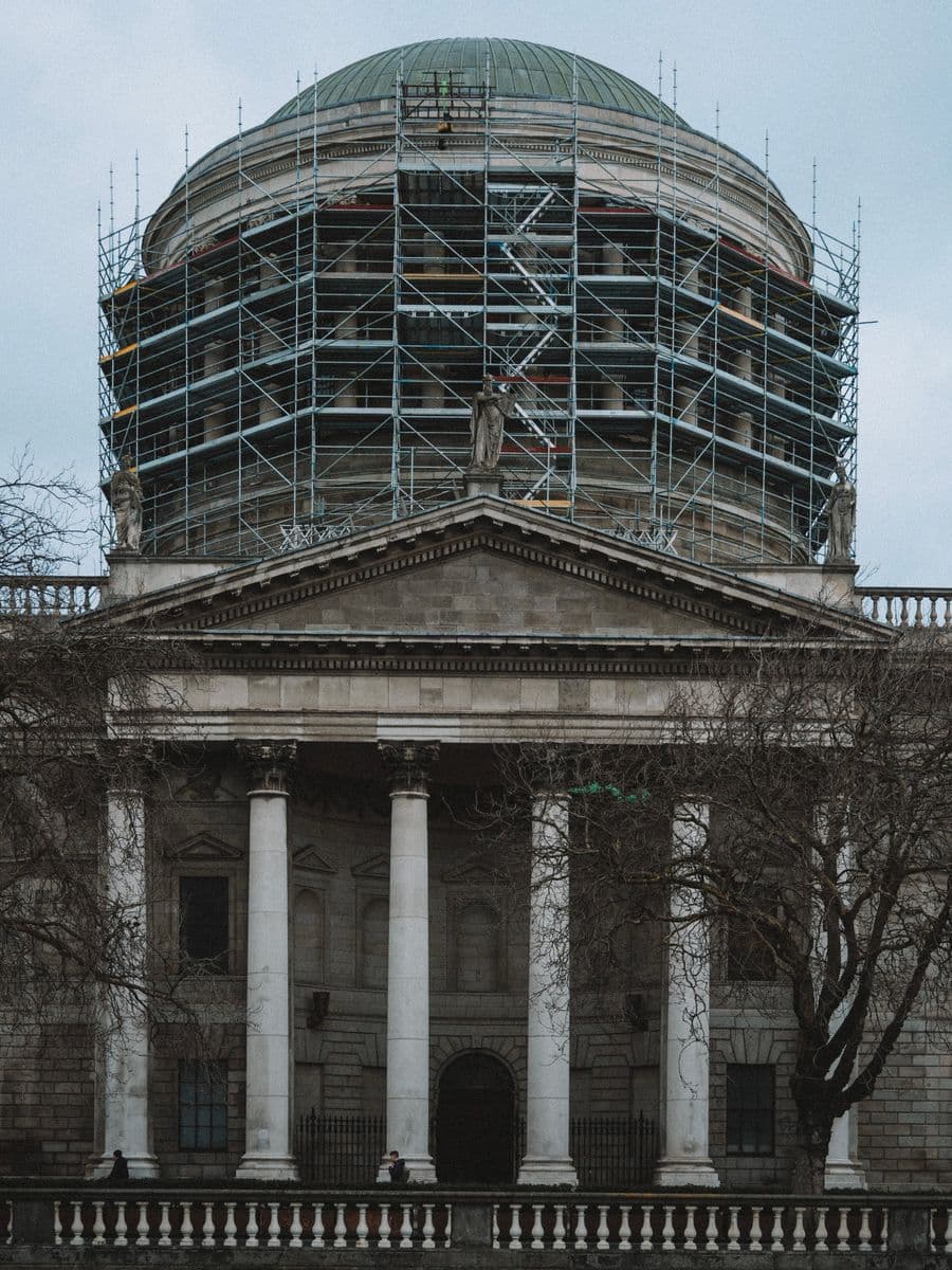Classical courthouse with columns